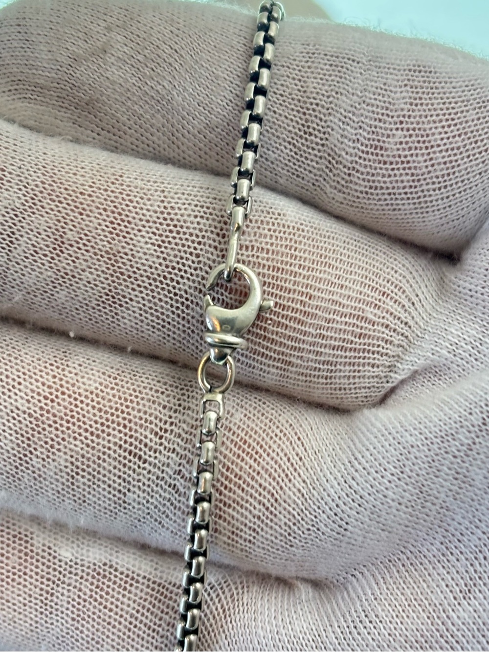 David Yurman 925 & 14k Gold Acorn Pendant Necklace with Black Onyx 16" - Picture 3 of 10